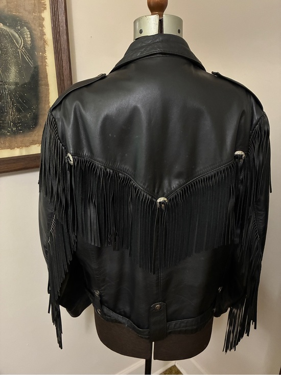Reed Sportswear Jackets & Blazers - Vintage Reed Sportswear Fringe Leather Jacket with Conchos